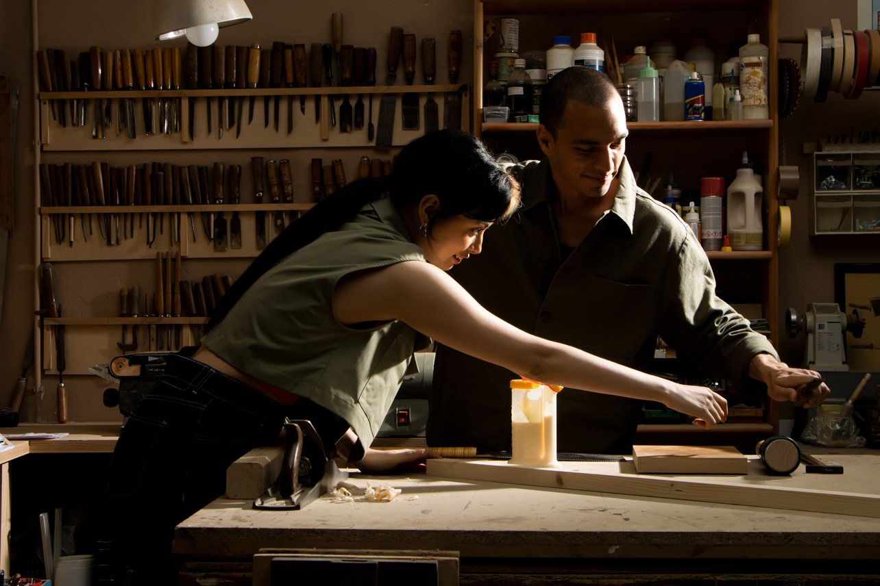 Cinematic Woodwork Woodworkers in a Shop